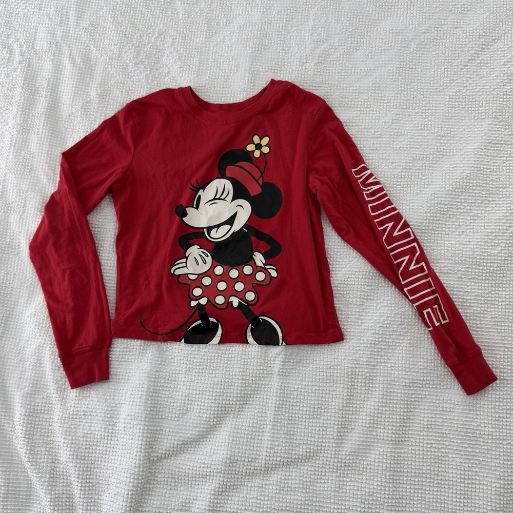 Disney Minnie Mouse T-shirt Long Sleeve Womens Small